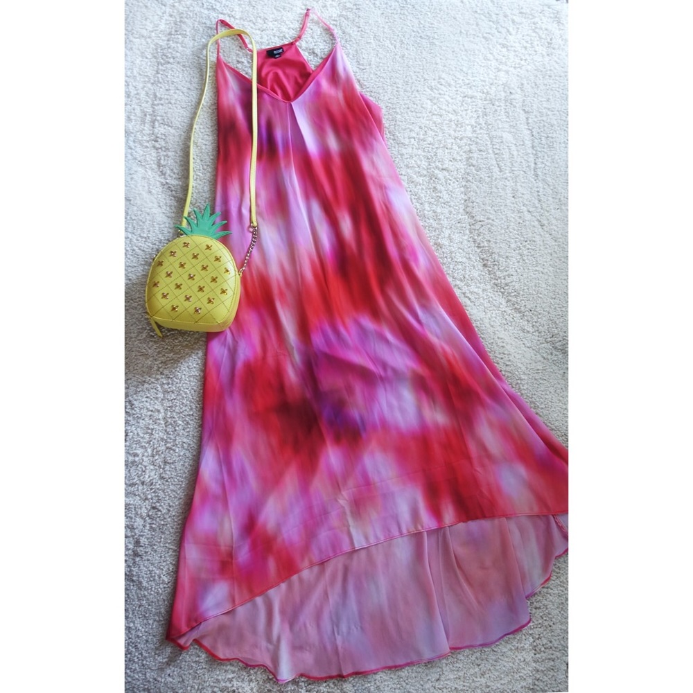 ✨GUC✨ A.N.A. PINK TYE DYE HI-LOW MAXI DRESS